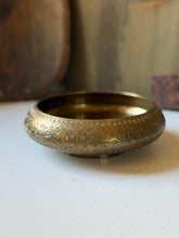 Load image into Gallery viewer, Floral Etched Brass Bowl
