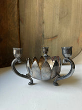 Load image into Gallery viewer, Vintage Leonard Silver Plated Lotus Candle Holder
