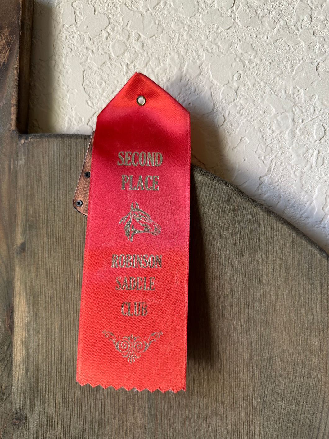 Red Saddle Club Horse Ribbon
