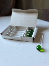 Load image into Gallery viewer, Vintage Hand Blown Olive Martini Stir Sticks
