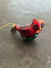 Load image into Gallery viewer, Hand Blown Thomas Pacconi Cardinals in Nest Ornament
