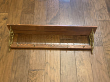 Load image into Gallery viewer, Brass &amp; Wood Shelf
