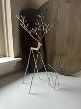 Load image into Gallery viewer, Small Silver Twig Reindeer Ornament
