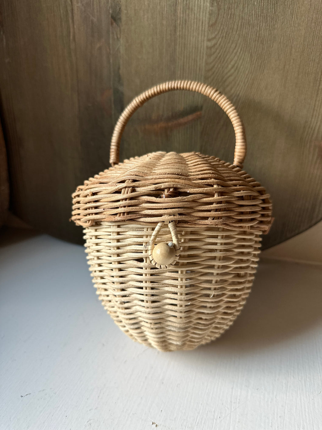 Rattan Acorn Purse