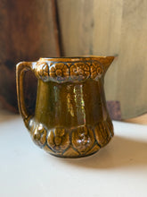 Load image into Gallery viewer, Antique Olive Iridescent Glazed Stoneware Pitcher

