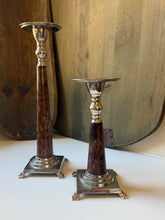 Load image into Gallery viewer, Pair of Vintage Metal Candle Stick Holders

