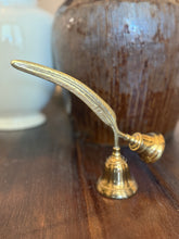 Load image into Gallery viewer, Vintage English Brass Quill Double Bell
