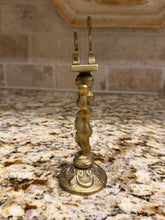 Load image into Gallery viewer, Antique Brass Cherub Card Holder
