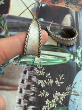 Load image into Gallery viewer, Silver Toned Half Loop Earrings
