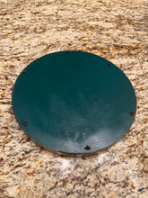 Load image into Gallery viewer, Circular Reverse Painted Glass and Wood Tray
