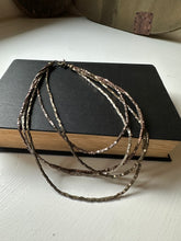 Load image into Gallery viewer, Multistranded Bronze &amp; Silver Beaded Necklace
