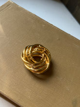 Load image into Gallery viewer, Vintage Gold Swirl Knot Brooch
