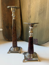 Load image into Gallery viewer, Pair of Vintage Metal Candle Stick Holders
