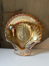 Load image into Gallery viewer, Vintage Carnival Glass Clam Shell Dish
