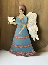 Load image into Gallery viewer, Folk Art Tin Hand Painted Angel
