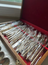Load image into Gallery viewer, 1960s Thailand Nickle-Bronze Bamboo Flatware Set for 6
