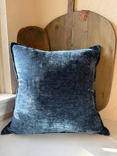 Load image into Gallery viewer, Velour Blue Pillow
