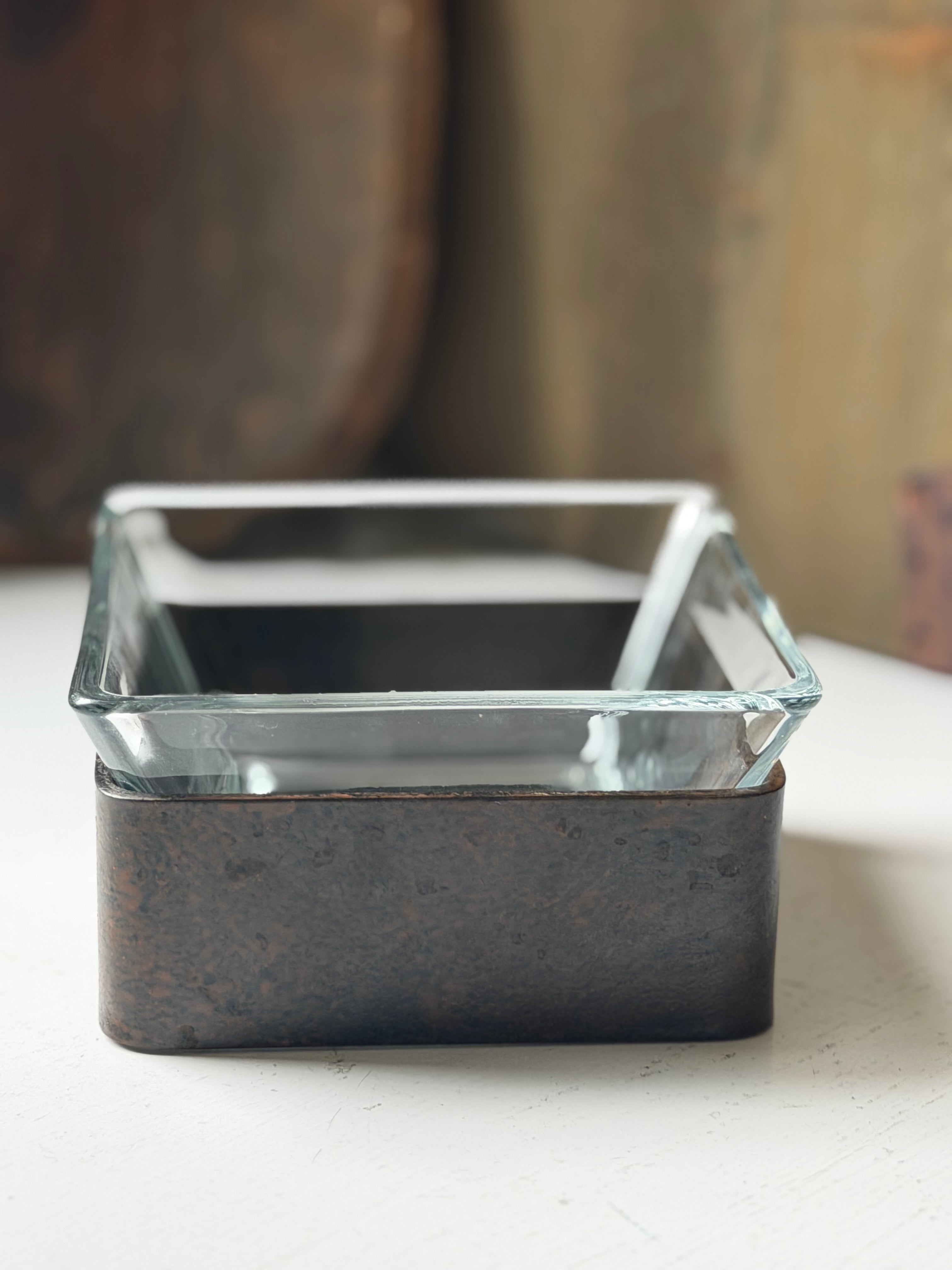 Rustic Iron Banded Glass Tray – The Vintage Abode