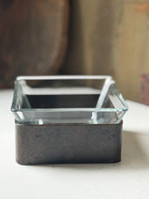 Load image into Gallery viewer, Rustic Iron Banded Glass Tray
