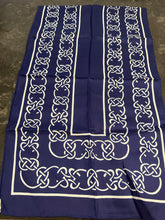 Load image into Gallery viewer, Vintage Baar &amp; Beards Blue Silk Scarf
