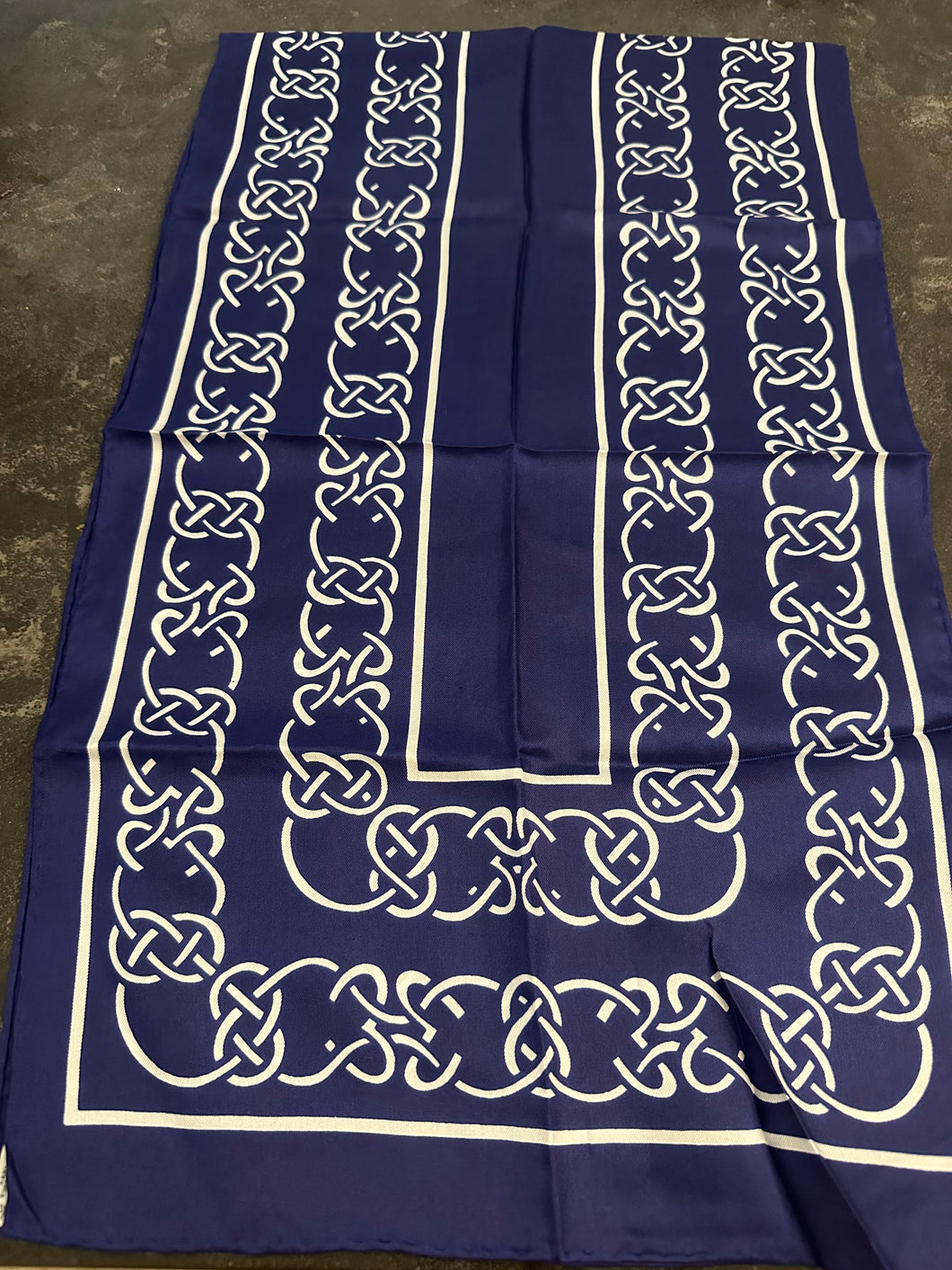 Vintage Baar & Beards Blue Silk Scarf