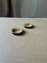 Load image into Gallery viewer, Monet Black Enamel Loop Earrings
