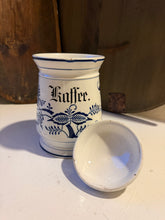 Load image into Gallery viewer, Vintage German Blue Onion Coffee Canister
