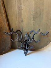 Load image into Gallery viewer, Antique Cast Iron Multi Arm Coat Folding Rack
