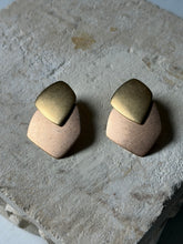 Load image into Gallery viewer, Vintage Monet Two Tone Gold Earrings
