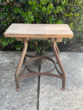 Load image into Gallery viewer, Vintage Industrial Iron &amp; Wooden Bench
