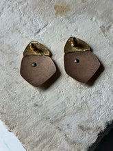 Load image into Gallery viewer, Vintage Monet Two Tone Gold Earrings
