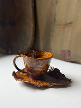 Load image into Gallery viewer, Wabi Sabi Handmade Pottery Cup &amp; Saucer
