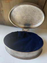 Load image into Gallery viewer, Vintage Silver Plate Oval Jewelry Box
