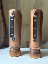 Load image into Gallery viewer, Colonial Copper Reflector Candle Holder

