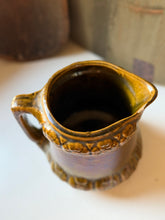 Load image into Gallery viewer, Antique Olive Iridescent Glazed Stoneware Pitcher
