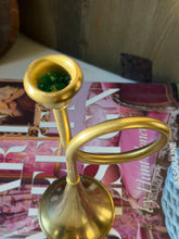 Load image into Gallery viewer, Vintage Trumpet Candle Holder

