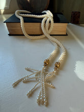 Load image into Gallery viewer, Vintage Pearl Lariat Necklace
