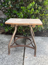 Load image into Gallery viewer, Vintage Industrial Iron &amp; Wooden Bench
