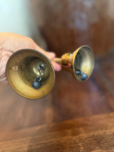 Load image into Gallery viewer, Vintage English Brass Quill Double Bell
