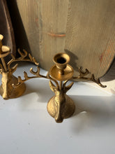 Load image into Gallery viewer, Cast Metal Stag Candle Holders

