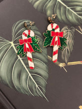 Load image into Gallery viewer, Vintage Candy Cane Earrings
