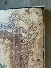 Load image into Gallery viewer, Ornate Floral Painting on Framed Wood Panel

