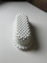 Load image into Gallery viewer, Fenton Milk Glass Hobnail Butter Dish
