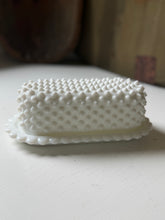 Load image into Gallery viewer, Fenton Milk Glass Hobnail Butter Dish
