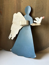 Load image into Gallery viewer, Folk Art Tin Hand Painted Angel
