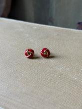 Load image into Gallery viewer, Vintage Monet Red Enamel Earrings
