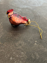 Load image into Gallery viewer, Hand Blown Thomas Pacconi Cardinals in Nest Ornament
