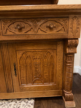 Load image into Gallery viewer, Oak Gothic Revival Sideboard
