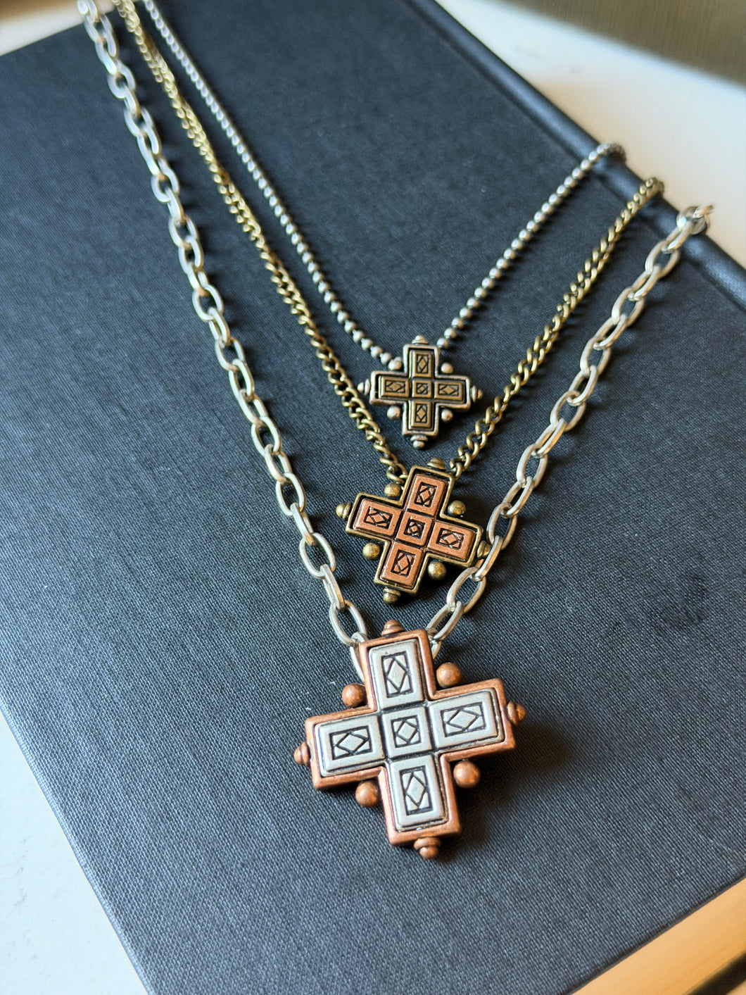 Cross Trio Necklace