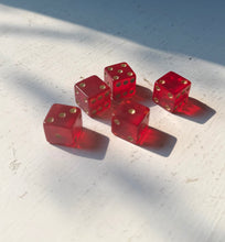 Load image into Gallery viewer, Vintage Translucent Red Bakelite Dice Set
